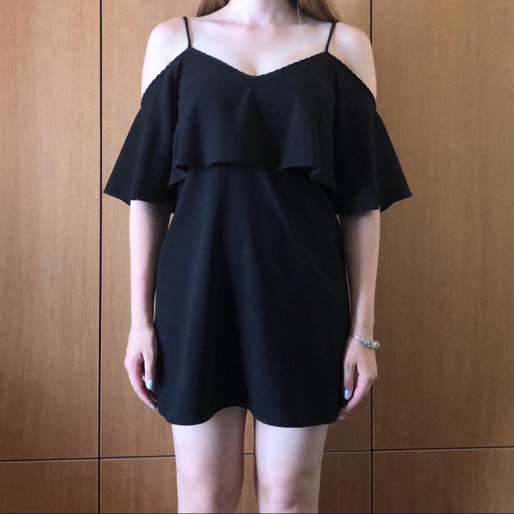 Zara Off-the-Shoulder Black Dress